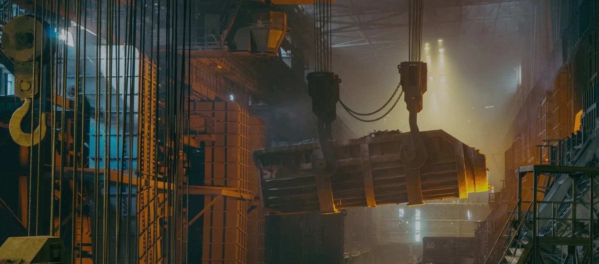 Industrial production machinery in a factory